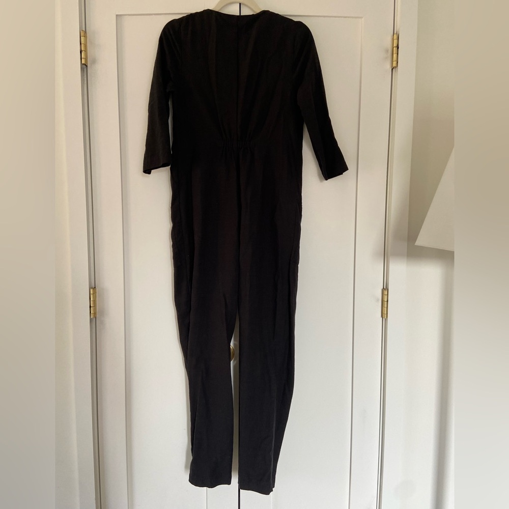 The Nines By Hatch Black Button-Front Jumpsuit - image 4